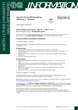 information - Zentrale Universit&auml;tsverwaltung - Martin