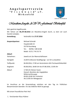 Marathon-Angeln ASV-Fischwaid Birkenfeld