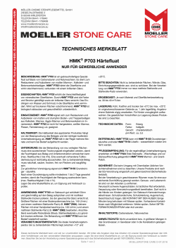 Restaurieren und Aufpolieren von Naturstein: HMK P703 Härtefluat