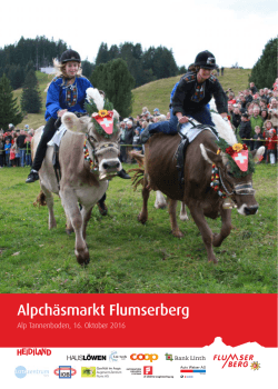 Flyer Alpchäsmarkt 2016