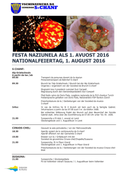 festa naziunela als 1. avuost 2016 nationalfeiertag, 1 - S