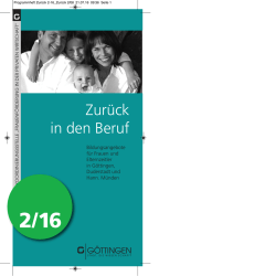 G&ouml;ttingen - Koordinierungsstelle "Frauenf&ouml;rderung in der privaten