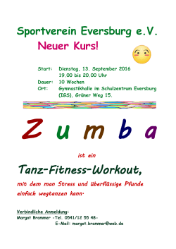 Tanz-Fitness-Workout, - Sportverein Eversburg von 1894 eV