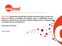ORA-D-007: Randomized, Double-Blind, Placebo