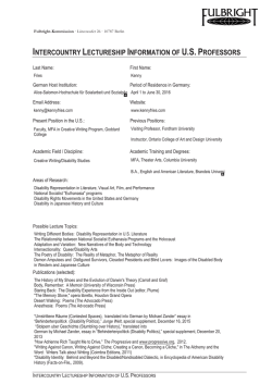 intercountry lectureship information of us professors
