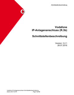 IP-Anlagenanschluss Schnittstellenspezifikation V3.2.1