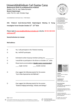 XXII. Trilateral Czech-German-Polish Nephrological Meeting