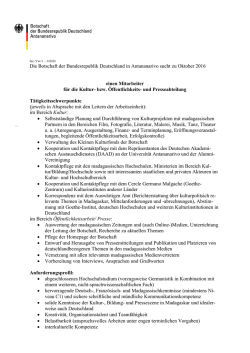 Gz.:Vw-1 &ndash; 110.03 Die Botschaft der Bundesrepublik Deutschland in
