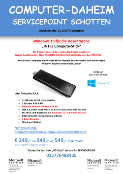 Angebot Intel Compute Stick August 2016