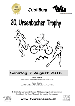 Ausschreibung Ursenbacher Trophy 2016