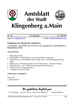 Amtsblatt Nr. 2 - Klingenberg am Main