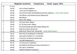 Mitglieder im Bezirk Neunkirchen Stand August 2016