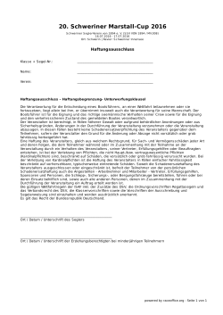 Haftungsausschluss - Schweriner Segler