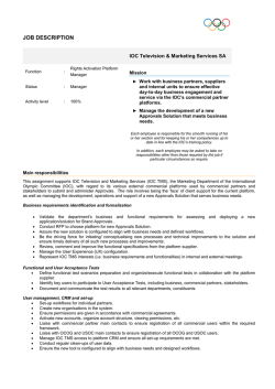job description - Olympic.org Registration