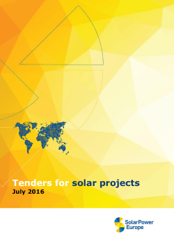 Tenders for solar projects