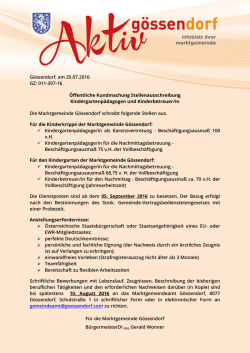 G&ouml;ssendorf, am 25.07.2016 GZ: 011-397