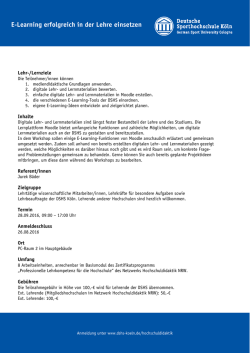 E-Learning erfolgreich in der Lehre einsetzen