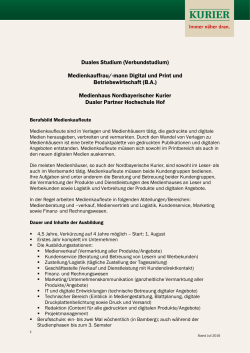 Duales Studium - Nordbayerischer Kurier