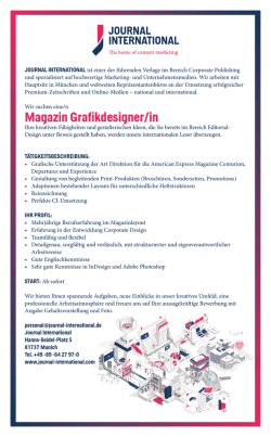 Grafikdesigner - Journal International