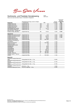Preisliste als PDF - Beer Store Vienna