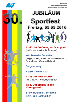 Plakat "Sportfest 2016