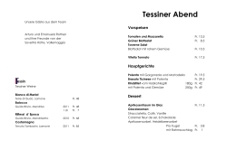 Tessiner Abend - Alte Taverne Adelboden