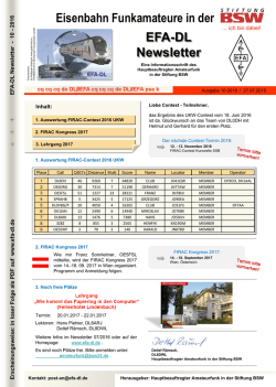 EFA-DL Newsletter 10-2016