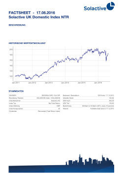 FACTSHEET - 11.08.2016 Solactive UK Domestic Index NTR