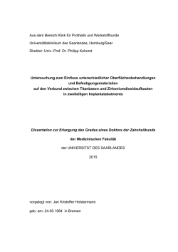 Dokument 1 - SciDok - Universit&auml;t des Saarlandes