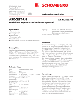 Technisches Merkblatt - BENFER SCHOMBURG srl