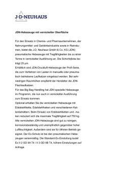 JDN-Hebezeuge mit vernickelter Oberfl&auml;che F&uuml;r den