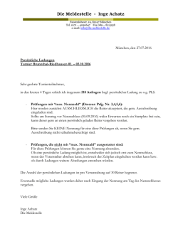 INFO zu pers&ouml;nlichen Ladungen