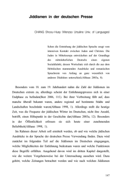 Jiddismen in der deutschen Presse