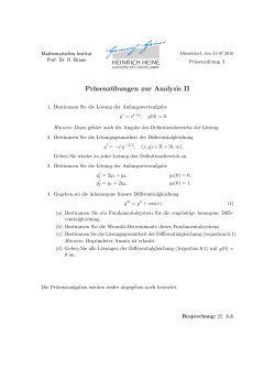 Präsenzübung 3 - Mathematisches Institut