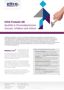 EITCO ProSuite-HR - IQP - Privat-Institut für Qualitätssicherung in