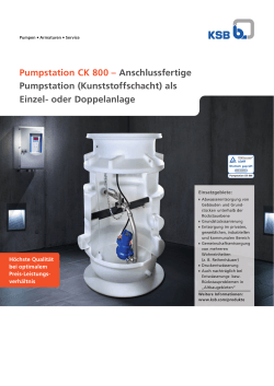 Pumpstation CK 800 – Anschlussfertige Pumpstation (Kunst