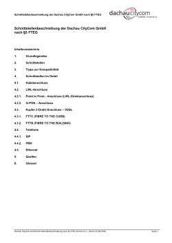 Schnittstellenbeschreibung der Dachau CityCom GmbH nach §5
