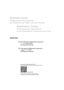 Abstracts - Austrian Ludwig Wittgenstein Society