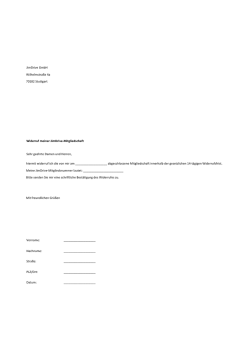 JimDrive GmbH Wilhelmstra&szlig;e 4a 70182 Stuttgart Widerruf meiner