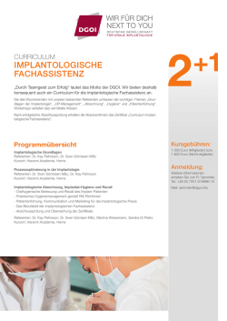 implantologische fachassistenz