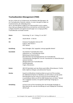 Trachealkanülen-Management (TKM)