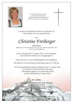 Freiberger Christinie13.08.2016