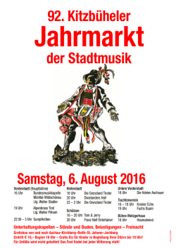 Jahrmarkt 2016 Plakat