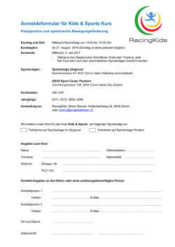Kurse 2016/17  - Die Projektathleten