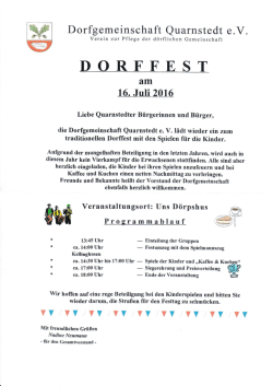 dorffest - Quarnstedt