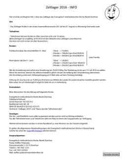Zeltlager 2016 - INFO - EmK-Jugend