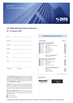 DVFA SCC Small Cap Conference