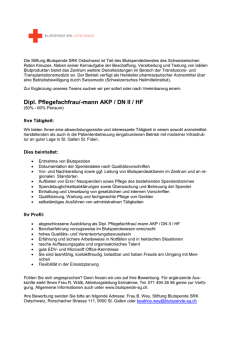 Dipl. Pflegefachfrau/-mann AKP / DN II / HF