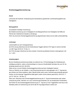 Krankentaggeldversicherung