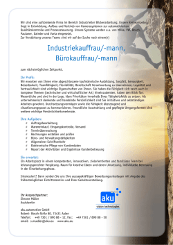 Industriekauffrau/-mann, B&uuml;rokauffrau/-mann